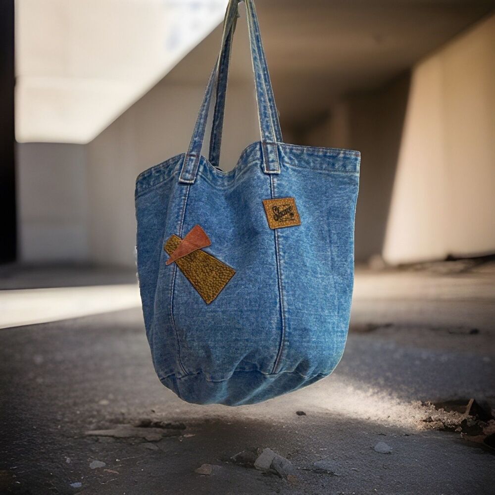 Shane Blue Tote Shoulder Bag Double Handles Inner Pockets w/Coin Purse GUC